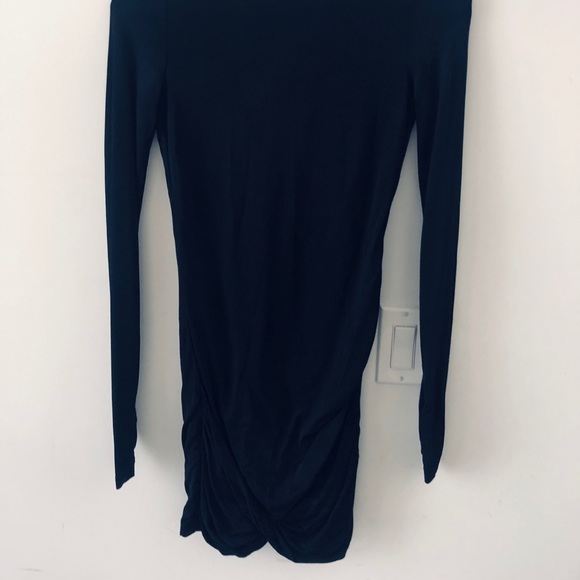 BCBG Bodycon Mesh Mini Black Dress - Picture 6 of 9